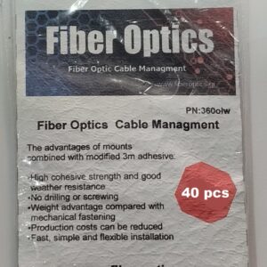 Fiber optics cable managment 40pcs self adhesive white color